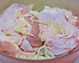 A picture of step 2 of Sake Steamed Cabbage & Salt-Rubbed Chicken.