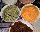 A picture of step 8 of Colorful Potato Rice.