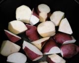 A picture of step 2 of Non-Fried but Crispy Candied Sweet Potatoes.