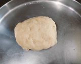 A picture of step 1 of Baked Modak filled with fresh coconut, jaggery, poppy seeds and nutmeg (made in Air fryer).
