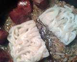 Udon noodles cheese and sausage recipe step 2 photo