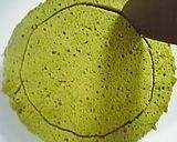 A picture of step 8 of Great As A Gift Matcha Marbled Unbaked Cheesecake.