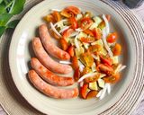 Foto del paso 4 de la receta Salchichas en airfryer con ensalada de tomates cherry
