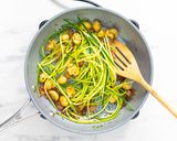 A picture of step 5 of Healthy Spaghetti Carbonara.