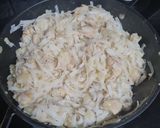 A picture of step 8 of Chicken Alfredo.