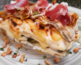 Foto del paso 9 de la receta: Lasaña de bacalao y alcachofas con jamón