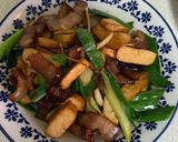蒜苗臘肉炒豆乾的食譜步驟4照片