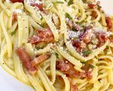 Une image de l'étape 8 de Véritable recette des pâtes carbonara 🇮🇹.