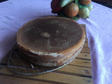 Torta rellena crema pastelera y melocotón 🍑