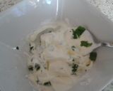 A picture of step 3 of My Minty Cucumber Cooling Dip 😉.