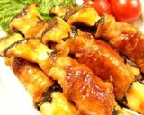 A picture of step 7 of Easy and Yummy! King Oyster Mushroom & Pork Roll Sauté.