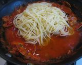 A picture of step 10 of Tomato Pasta with Asari Clams and Bacon.