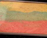 Rainbow Sherbet ( Sorbet ) Filled Striped Vanilla Cake Roll recipe step 11 photo