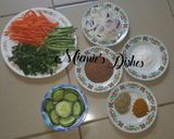A picture of step 1 of Veggies Pepper Chicken.