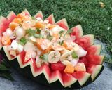 A picture of step 4 of Water melon fruit chat.