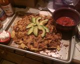 A picture of step 8 of Smoked Shredded Pork Shoulder Macho Nachos.