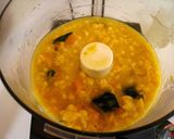 A picture of step 3 of Soy Milk Soup with Kabocha Squash and Corn.