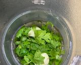 A picture of step 1 of Chimichuri sauce.