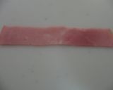 A picture of step 1 of Just 1 Slice Ham Ribbon (Decorative Bento).