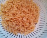 A picture of step 1 of Sunshine's broccoli noodle casserole.