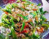 A picture of step 3 of Green Pepper with Homemade Sesame Sauce.
