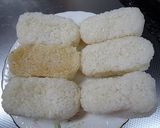 A picture of step 5 of Spam Musubi.