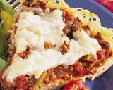 A picture of step 6 of Spaghetti Pie.