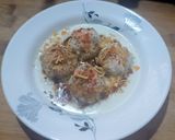 A picture of step 5 of Dahi bhalla.