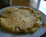 A picture of step 4 of Rice Okonomiyaki.