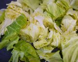 A picture of step 1 of Mustard Cheese Salad with Spring Cabbage & Chicken,.