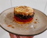 Foto del paso 7 de la receta Timbal de patata, piquillo, morcilla y manzana gratinado