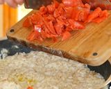 Foto del passaggio 6 della ricetta Risotto con Aragasta e Carpaccio di Salmone Selvaggio