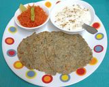 A picture of step 6 of Cauliflower Bajra Rotis - a sumptuous platter.
