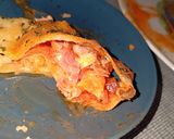 Foto del paso 17 de la receta: Calzone relleno de tomates y jamón dulce