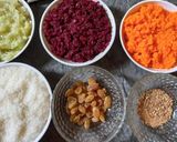 A picture of step 1 of Instant Colorful halwa laddus.