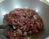 A picture of step 9 of Dry beef chilli.