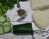 A picture of step 1 of Flag sandwich.