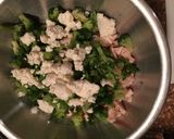 A picture of step 4 of Greek inspired Pita Pizza.