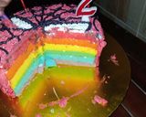 Foto langkah ke 10 dari resep Rainbow Cake Kukus.