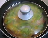 A picture of step 3 of Ham and Egg Rice Bowl with Sweet Cabbage.