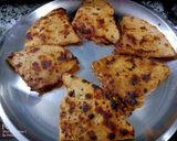 A picture of step 3 of Leftover chapati toast.