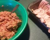 A picture of step 2 of Bacon-Wrapped Cheesy Meatloaf.