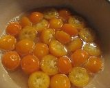 A picture of step 3 of Candied Kumquats.