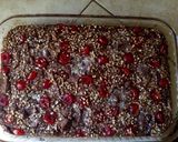 A picture of step 2 of Hot Fudge Chocolate Bread Pudding Cake.