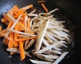 A picture of step 6 of Ginger and Soy Sauce Chicken Sauté with Kinpira.