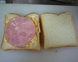 A picture of step 4 of Ham and Egg Sandwich.