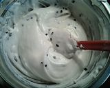 A picture of step 6 of Chocolate Chip Angel.Food Cupcakes with Chocolate Whipped Cream Frosting.