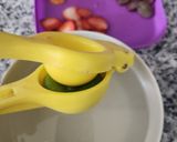 A picture of step 2 of Lemon Shikanji Mix Fruits Ice Candy Popsicles.