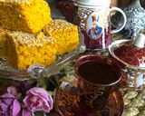 عکس مرحله 7 از دستور صفوف (Sfouf)-کیک زردچوبه