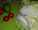 A picture of step 1 of Caesar saled with beef and a twist.